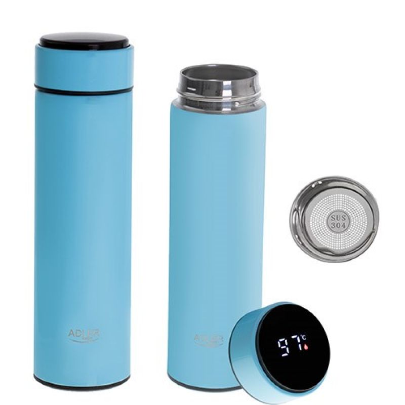 Thermos with LED ADLER AD 4506bl blue AGD - Produkty/Termosy i kubki termiczne Your Sports Performance