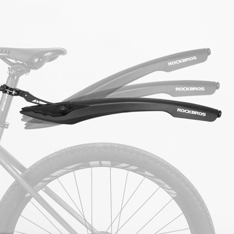 Rockbros DNB8001BK Mudguard with Red LED Light - Black In preparation Your Sports Performance