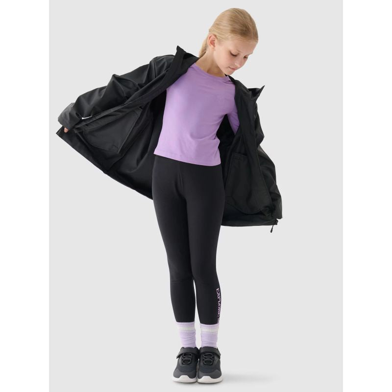 Children's transitional raincoat with rubber coating 4F Junior 4FJWSS24TJACU217-20S *Kategoria tymczasowa Your Sports Performance