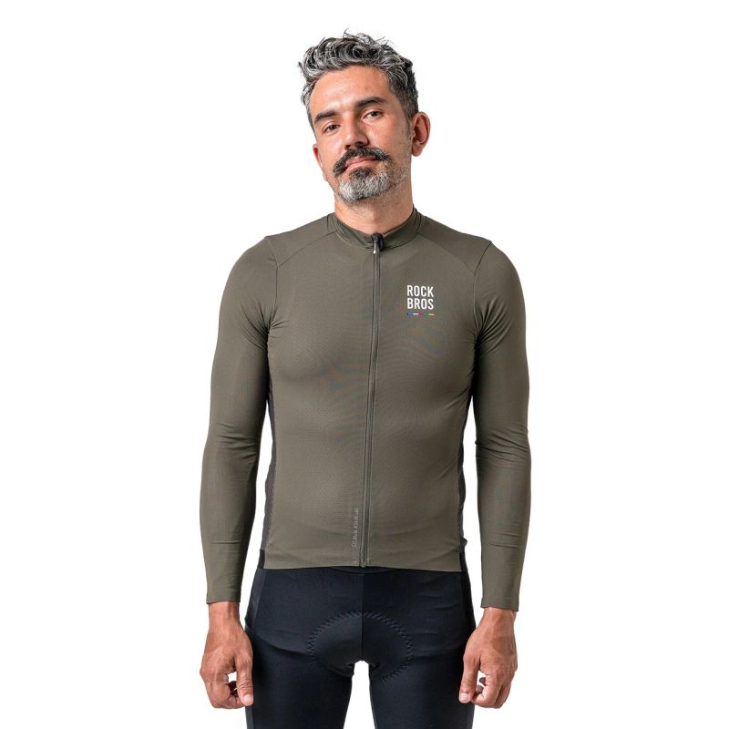 Rockbros 15220003002 ROAD TO SKY men's long sleeve cycling jersey S - green Rockbros