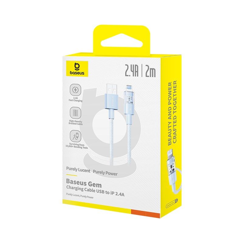 Baseus Gem 2.4a Cable 2m (Blue) In preparation Your Sports Performance