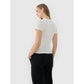 Women's slim ribbed t-shirt 4F 4FWSS25TTSHF1968-11S *Kategoria tymczasowa Your Sports Performance