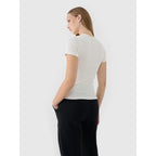 Women's slim ribbed t-shirt 4F 4FWSS25TTSHF1968-11S *Kategoria tymczasowa Your Sports Performance