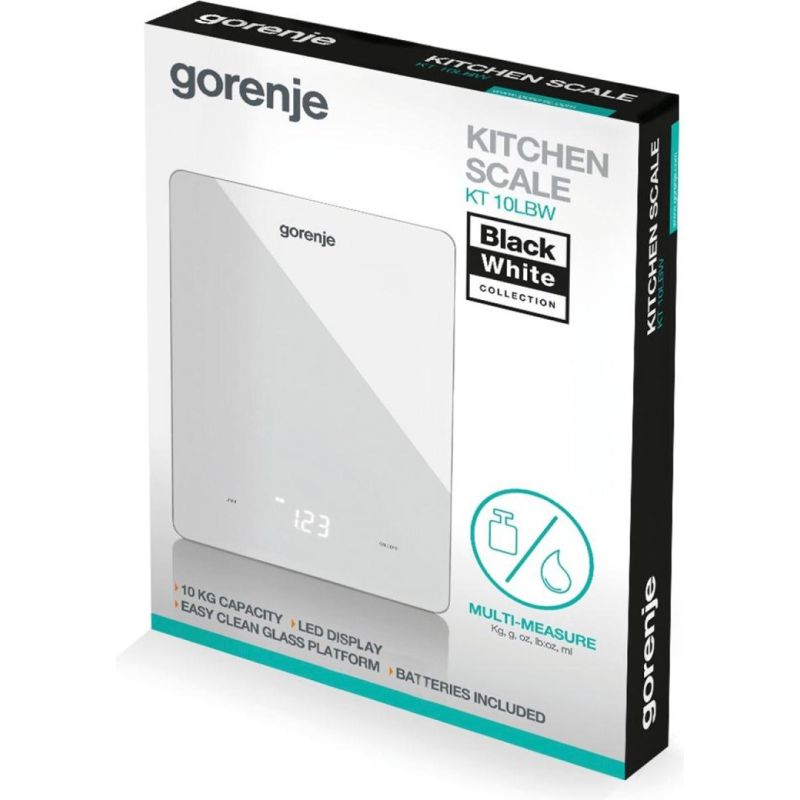 Gorenje KT10LBW kitchen scale (up to 10 kg; white) AGD - Produkty/Wagi kuchenne Your Sports Performance