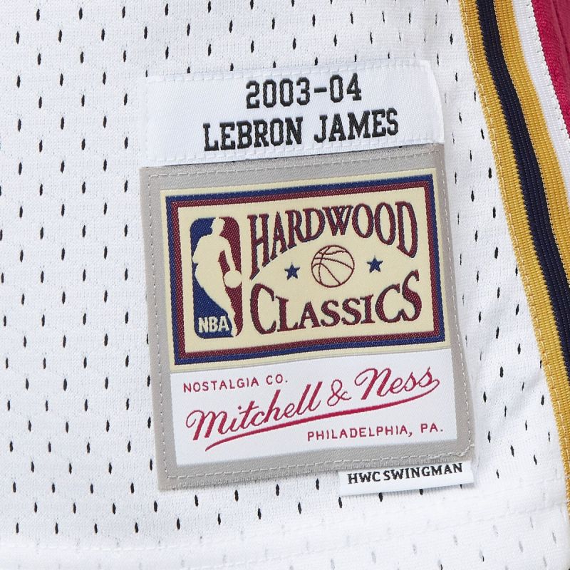 Mitchell &amp; Ness NBA Swingman Jersey Cavaliers 03 Lebron James M SMJYCP19209-CCAWHIT03LJA Clothing/Lifestyle/T-shirts/Mitchell & Ness Your Sports Performance