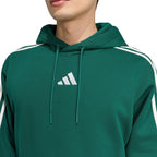 adidas Essentials 3-Stripes Fleece Hoodie men's green KZ1413