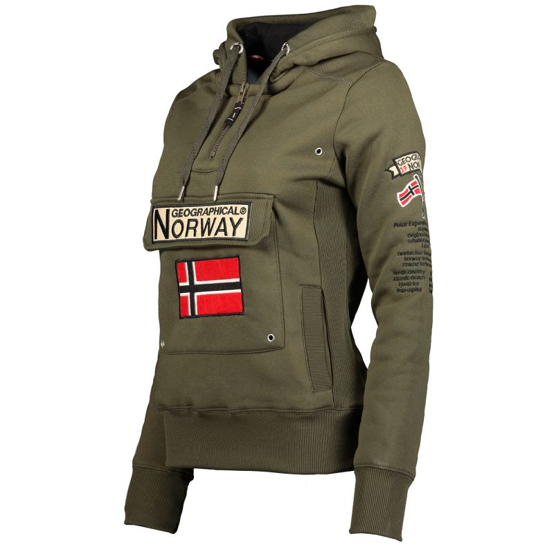 Geographical Norway Gymclass DB 054 M sweatshirt WW2491H/GN-Kaki Clothing/Outdoor/Geographical Norway Your Sports Performance