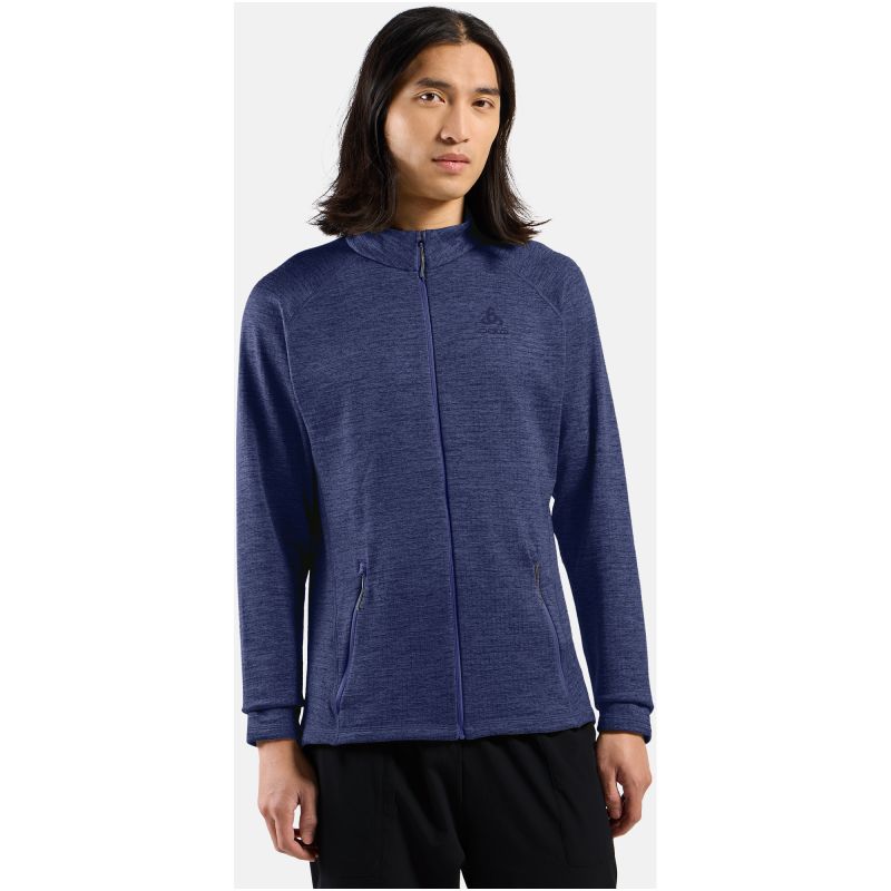 Men’s Odlo TENCIA Mid Layer Full Zip Sweatshirt blue