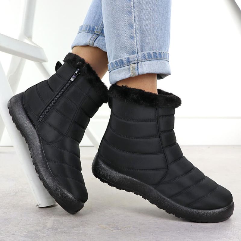 Women's flat insulated snow boots, black, Potocki SU33069 To be categorized Your Sports Performance