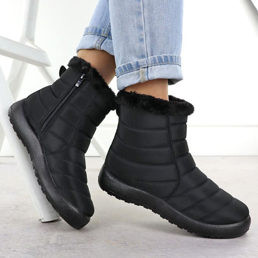 Women's flat insulated snow boots, black, Potocki SU33069 To be categorized Your Sports Performance