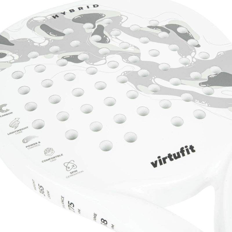 VIRTUFIT HYBRID PADEL RACKET - WHITE-GRAY In preparation Your Sports Performance