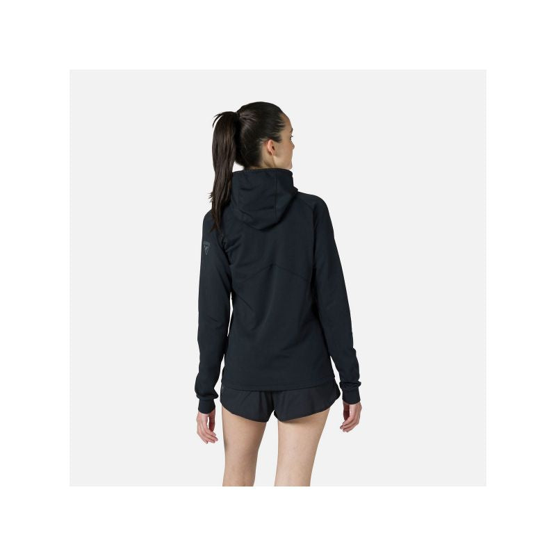 ROSSIGNOL Women's W Mid Layer Thin Fz Sweatshirt, Black