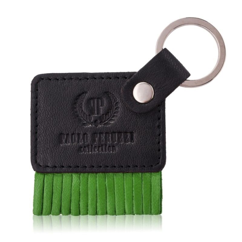Paolo Peruzzi Green Genuine Leather Keychain - T-88 BL/GE Akcesoria i sprzęt koszykarski/Saszetki, nerki Your Sports Performance