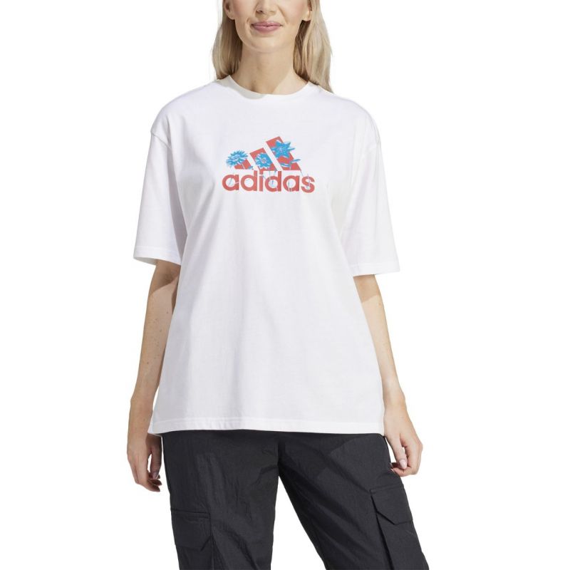 adidas Flower Pack Badge of Sport Women's T-shirt White IT1421 Clothing/Lifestyle/T-shirts Adidas