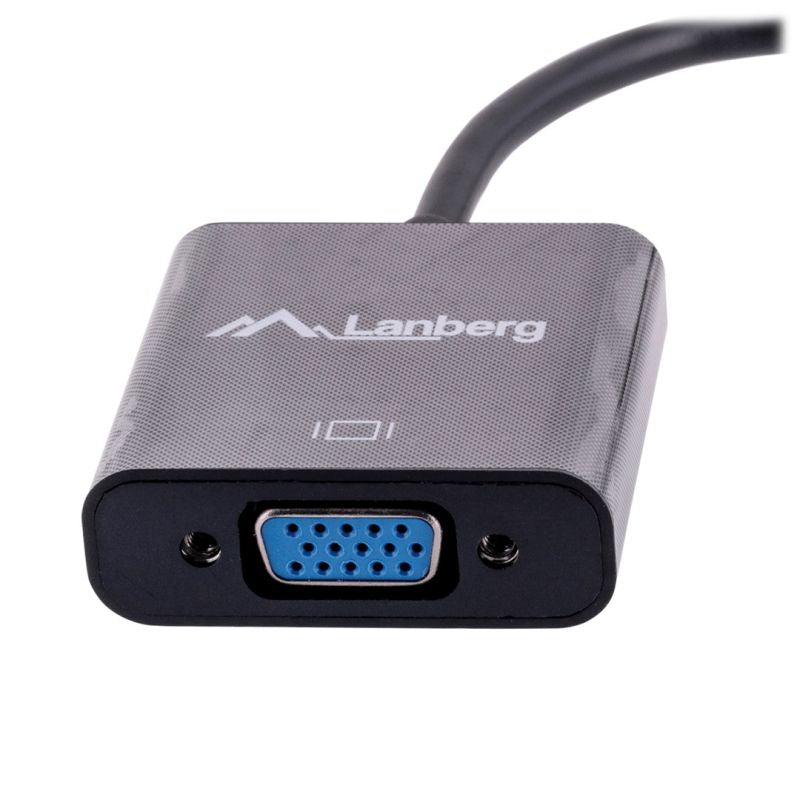 Lanberg AD-0006-BK adapter (Mini DisplayPort M - D-Sub (VGA) F; 0.20m; black) Kable i adaptery/Adaptery, przejściówki Your Sports Performance