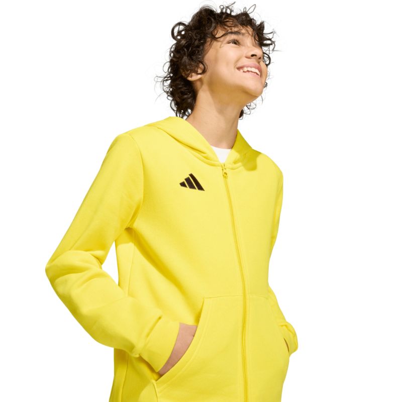 adidas Entrada 26 Full Zip Hoodie Yellow KH1777