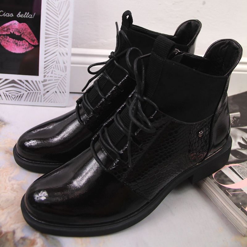 Lacquered boots Vinceza W JAN135 black Footwear/Outdoor/Vinceza Your Sports Performance
