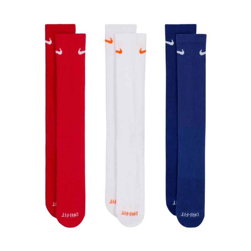 Nike Everyday Plus Cushioned Socks 3 Pairs Red, White, Navy SX6888 996 In preparation Nike