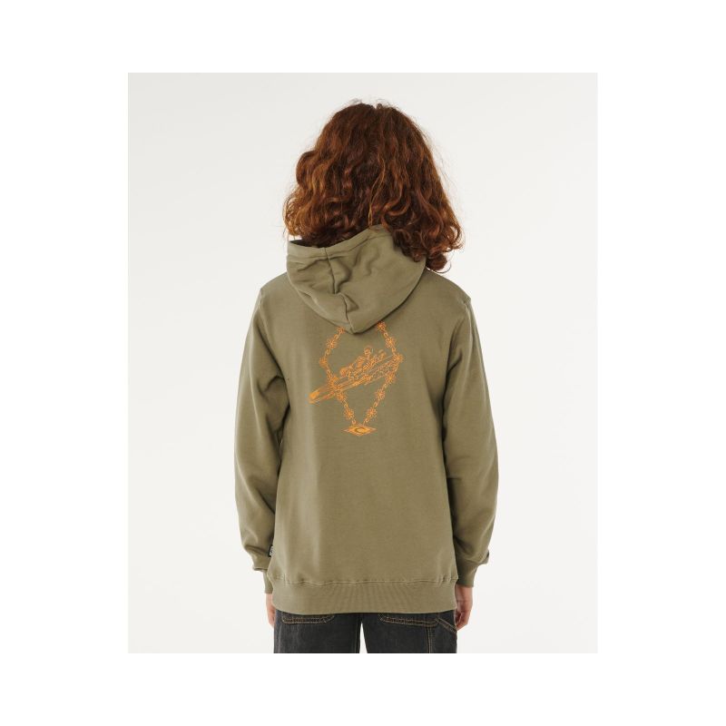 RIP CURL Eternal Shred Art Hood-Boy Green