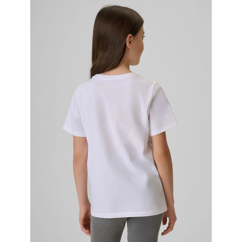 Girls' cotton T-shirt 4F 4FJRSS26TTSHF3982-11S
