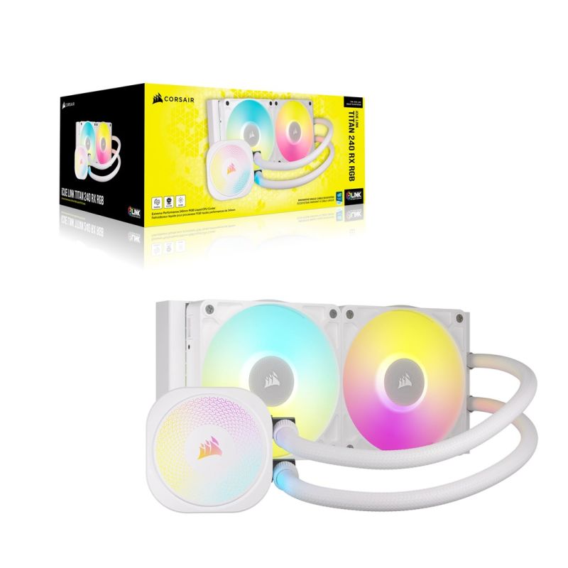 Corsair iCUE LINK TITAN RX RGB Processor All-in-One Liquid Cooler 12cm White 1 pc. Chłodzenie/Chłodzenie - zestawy chłodzenia wodnego Your Sports Performance