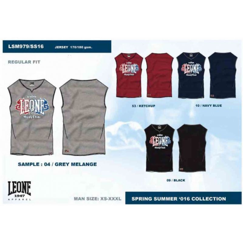 Men's tank T-shirt LEONE LSM979/S16 black "L" In preparation Your Sports Performance