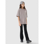 Girls' oversize T-shirt with print 4F 4FJRSS25TTSHF2586-83S *Kategoria tymczasowa Your Sports Performance