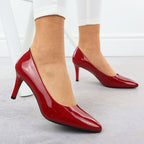 Women's patent leather pumps, red, Sergio Leone 1336 Footwear Your Sports Performance