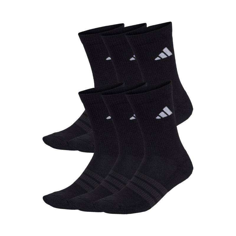 Adidas Cushioned Crew Socks 6 Pairs Black KE5499