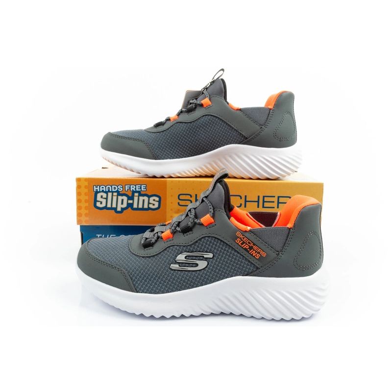 Skechers Bounder Slip-ins Junior Children's Sports Shoes Gray Skechers