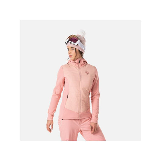 Rossignol W Classique Hybrid Clim Jacket Pink Import z PMSport Your Sports Performance