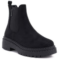 Women's suede ankle boots on the platform, black Big Star UU274858