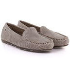 Women's moccasins, suede shoes, khaki, Potocki 09301 Potocki
