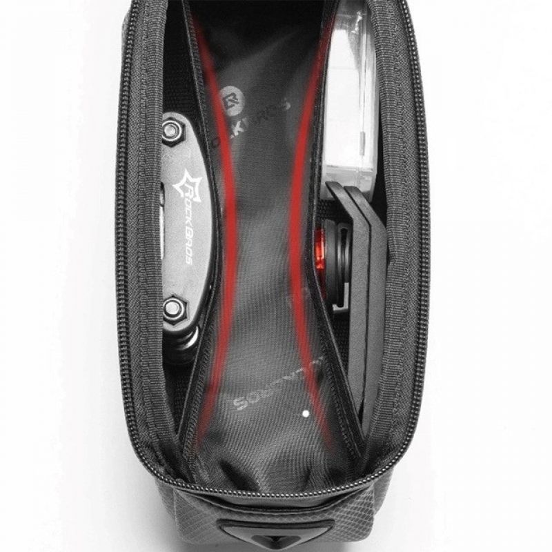 Rockbros B68-1 frame-mounted bicycle bag with phone pocket, 1.7l, black Import z Action/Rowery i akcesoria/Torby i sakwy Your Sports Performance