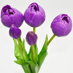 BOUQUET OF 5 PURPLE PEONY TULIPS 39 CM LIFE-LIKE SPRING DECORATION Home and Garden/Equipment Your Sports Performance