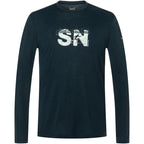 Men's SUPER.NATURAL M CROSS COUNTRY LOGO LS Long-Sleeve Shirt navy