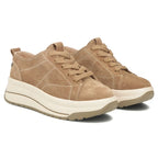 Beige leather platform sneakers Filippo DP7959
