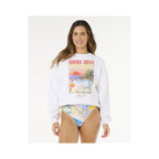 RIP CURL Hayley OO/S Drop Shldr Crew Women's Sweatshirt White