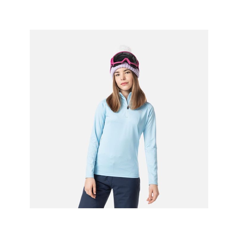 Rossignol Girl 1/2 Zip Warm Stretch Blue Sweatshirt Import z PMSport Your Sports Performance