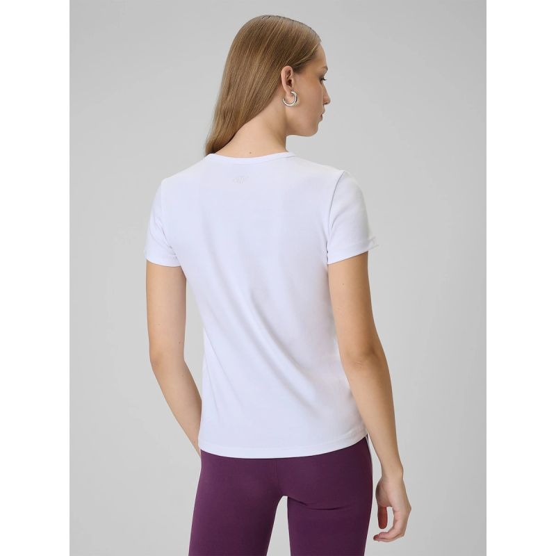 Women's slim plain T-shirt 4F 4FRAW25TTSHF3623-10S 4f