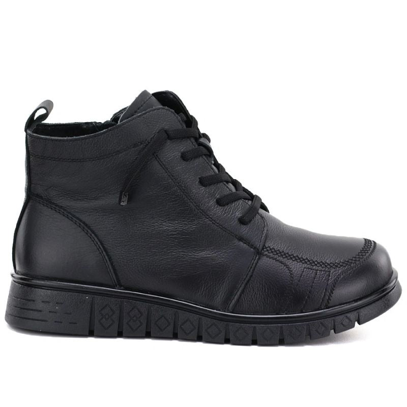 Comfortable black women's leather ankle boots T.Sokolski OL67-1