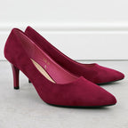 Women's fuchsia suede pumps, Sergio Leone 1336 Footwear Your Sports Performance