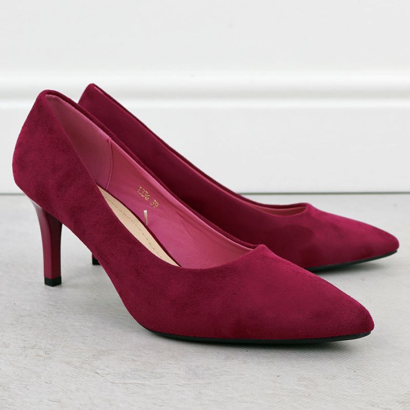 Women's fuchsia suede pumps, Sergio Leone 1336 Footwear Your Sports Performance