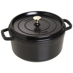 STAUB Round cast iron pot 5.2l black AGD - Produkty/Garnki / patelnie nieelektryczne Your Sports Performance