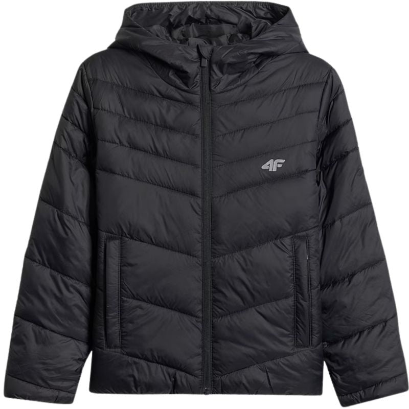 Girls' jacket 4F F0739 deep black 4FJWSS26TDJAF0739 20S