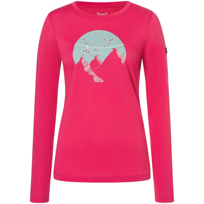 Women's SUPER.NATURAL W Gondola LS Long-Sleeve Shirt, Pink
