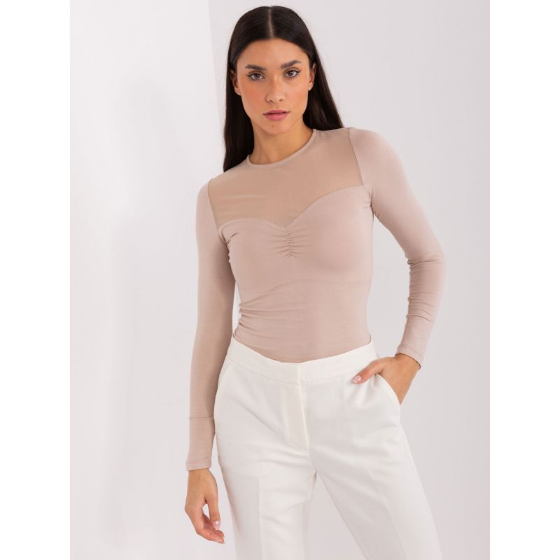 BASIC FEEL GOOD Beige Mesh Blouse (RV-BZ-9202.10X) In preparation Your Sports Performance