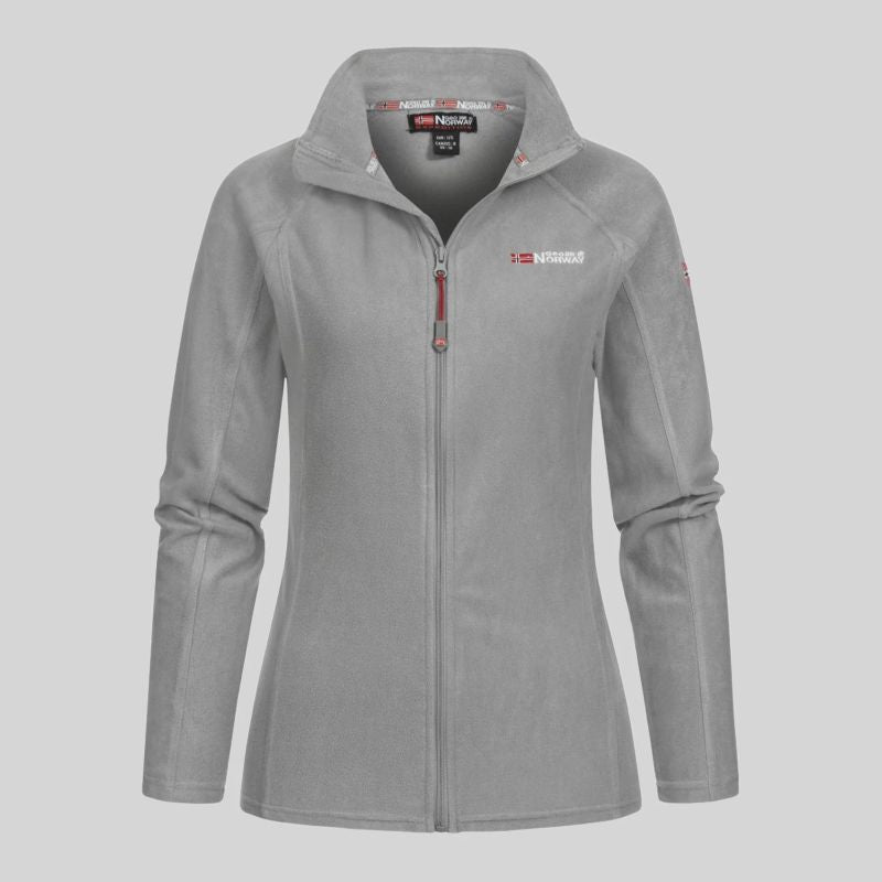 Geographical Norway TUG FZ LIGHT GREY DB LADY 268 Women's Fleece Jacket (WA1719F/GN-LIGHT GREY)