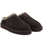 Beige leather insulated slides Vinceza 97970