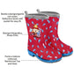 Perletti children's rain boots little fireman for boys In preparation Your Sports Performance